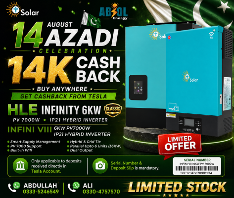 TESLA AZADI OFFER 14 august Azadi celebration.